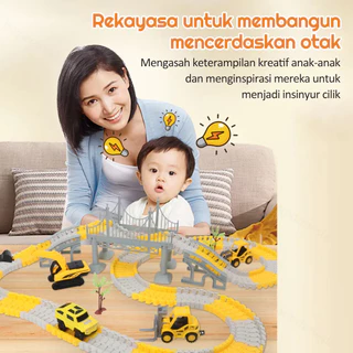 ชุดรถก่อสร้าง DIY รางรถไฟใหญ่ 3-5 ปี เก็บเงินปลายทาง ส่งเร็ว ของเล่นฝึกสมองเด็กผู้ชาย