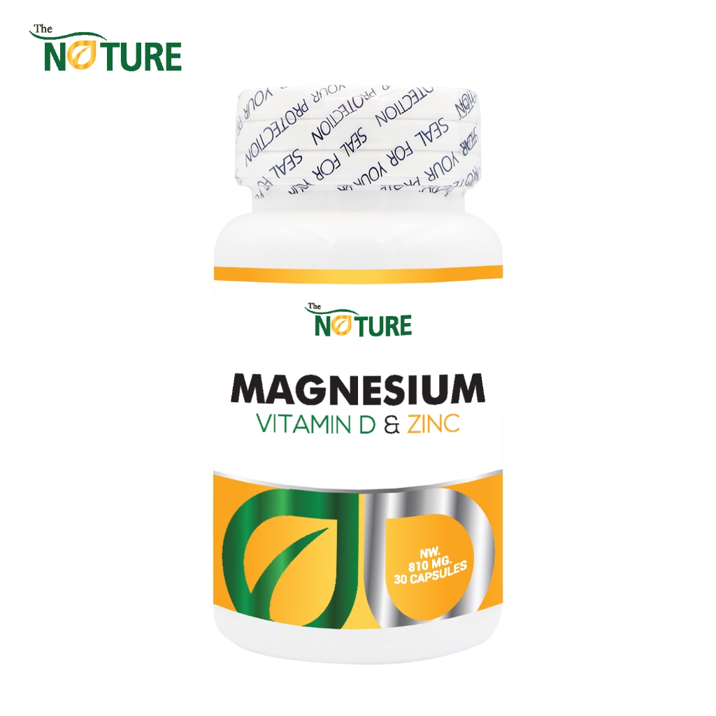 แมกนีเซียม วิตามินดี x 1 ขวด และ ซิงค์ Magnesium Plus Vitamin D & Zinc เดอะเนเจอร์ THE NATURE แมกนีเซียมพลัส แมกนีเซียม