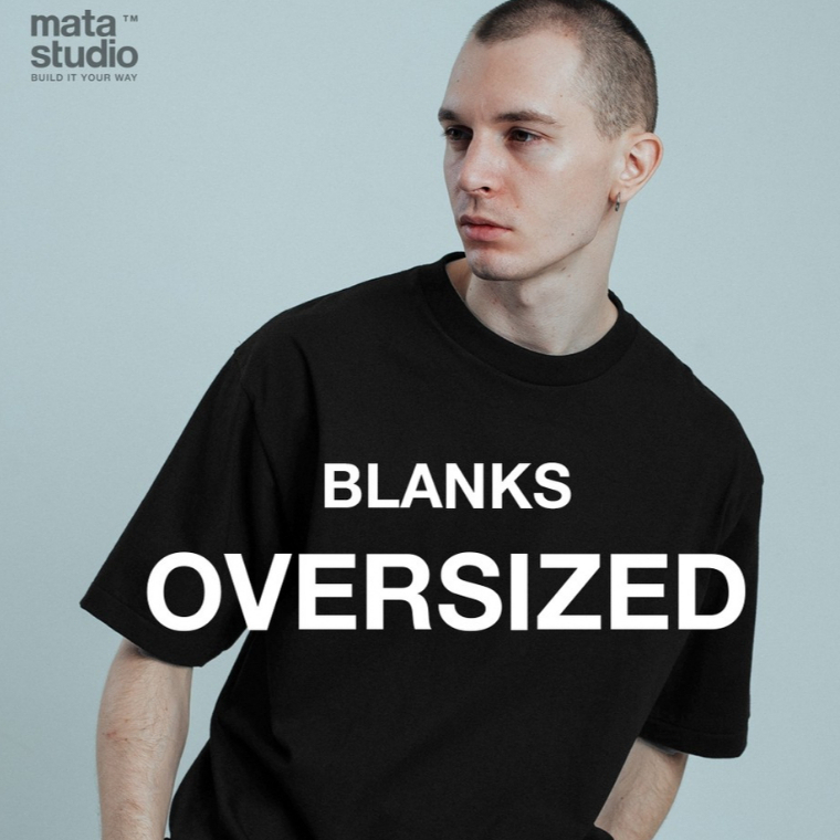 MATA OVERSIZED เสื้อยืดคอตตอน 100% คุณภาพสูง เสื้อคอกลมแขนสั้น พร้อมป้ายแทคดึงออกได้