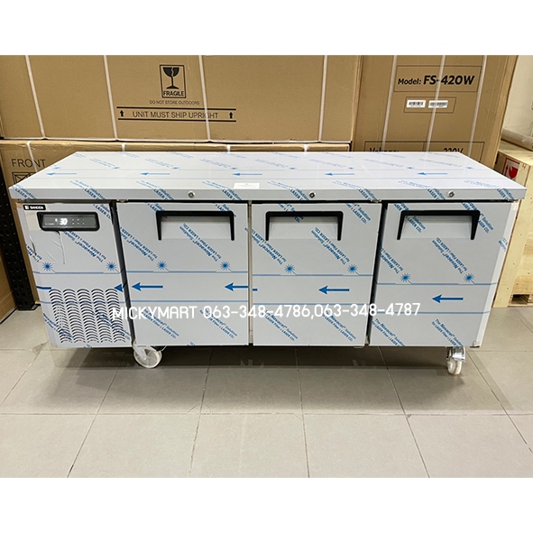 ตู้แช่เคาน์เตอร์สแตนเลส หน้ากว้าง 180 ซม. ความจุ 420 ลิตร /14 คิว รุ่น SCR3-1806-Ai (แช่เย็น) ยี่ห้อ Sanden intercool ราคา ถูกที่สุด ดีลบีเคเค แกลเลอรีภาพที่ 4
