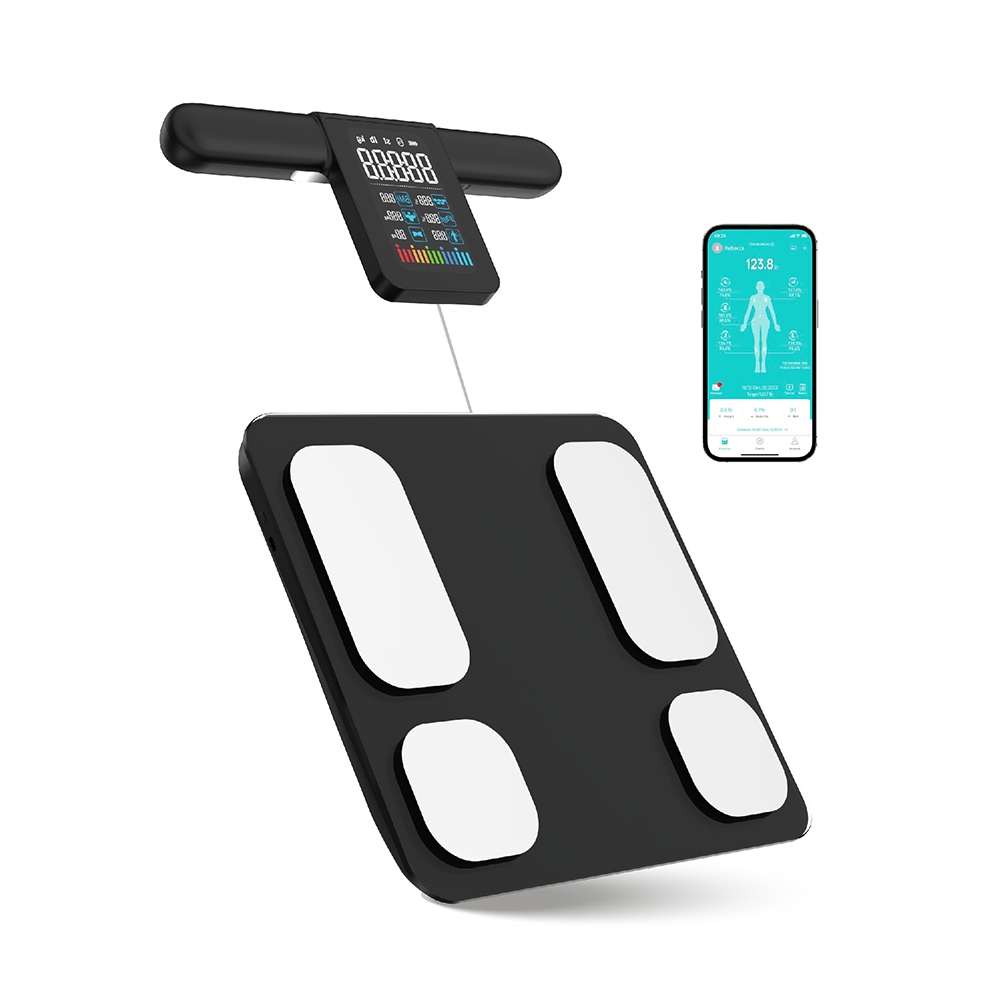 Lescale P3 เครื่องชั่งน้ำหนักอัจฉริยะ Smart Scale เซนเซอร์ 8 อิเล็กโทรด 20 พารามิเตอร์ สต็อกสีดำ