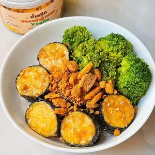 น้ำพริกฟองเต้าหู้กรอบ สูตรคลีน เจ/Vegan กรุบกรอบเคี้ยวเพลิน ไม่ใส่ผงชูรส/วัตถุกันเสีย