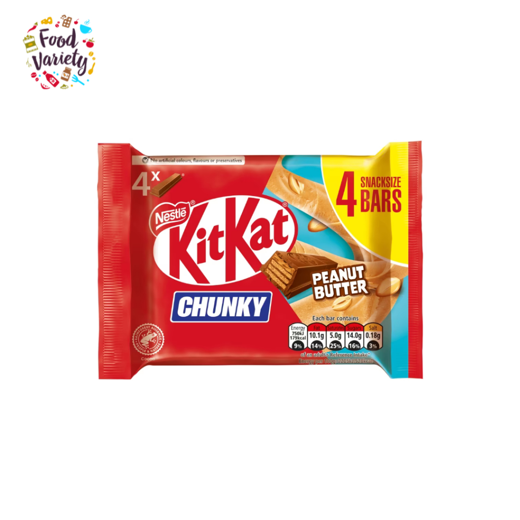 Kit Kat Chunky Peanut Butter Multipack 4 x 34g คิทแคท ชังกี้ พีนัตบัตเตอร์ 4 x 34 กรัม