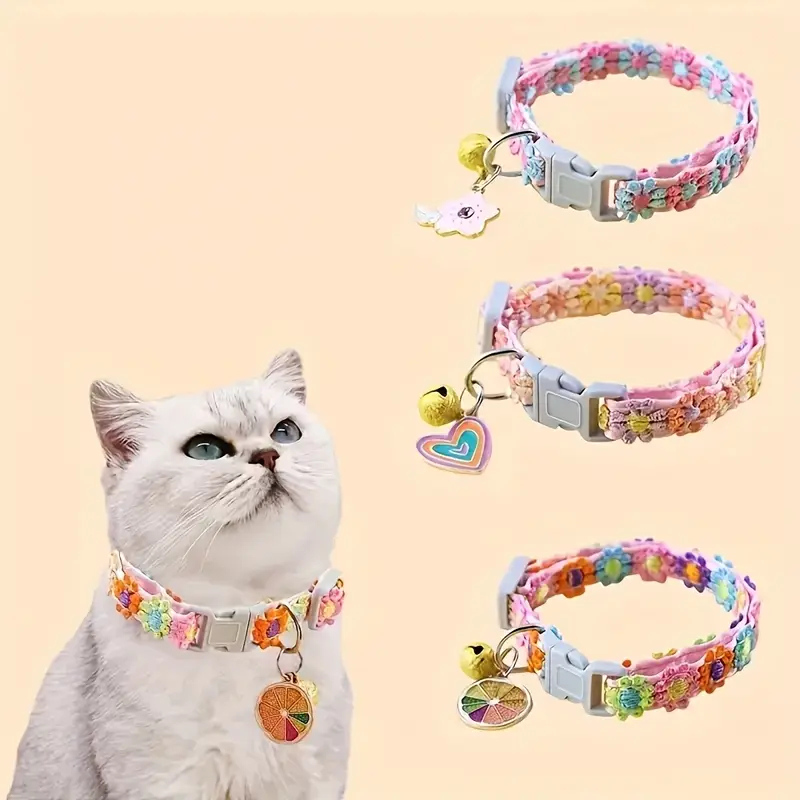 ปลอกคอ ปลอกคอรูปดอกไม้ ปลอกคอสัตว์เลี้ยง ปลอกคอหมา ปลอกคอแมว ปลอกคอน่ารัก FA