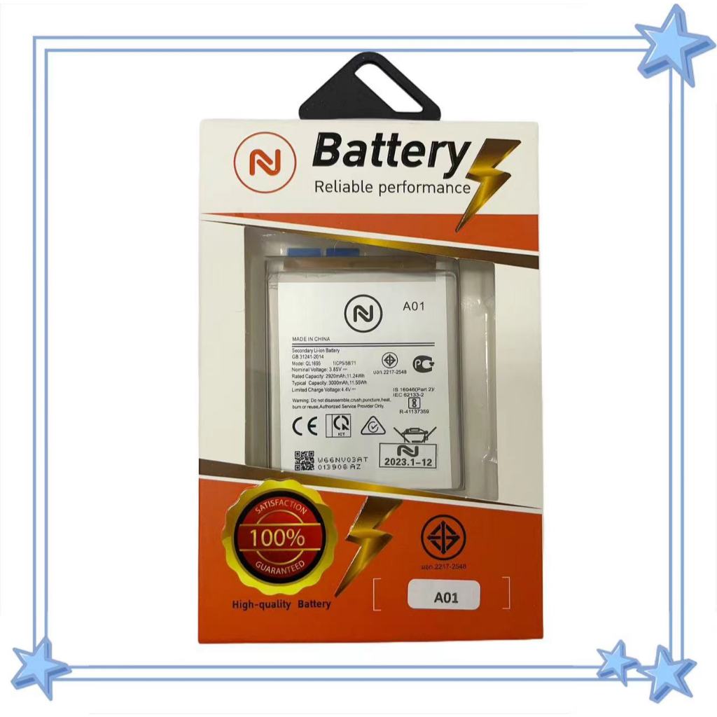 แบตเตอรี่ Battery Samsung A01 QL1695 แบต3000mAh มีมอก. รับประกัน 1 ปี