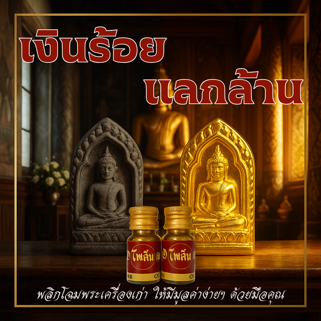 สีแต้มทอง ไพลิน+สีแต้มทอง ไพลิน รุ่นใหม่ 50ml สูตรเข้มข้น กันน้ำ สำหรับซ่อมสีลอก เครื่องประดับ พระ กรอบพระ งานโลหะ