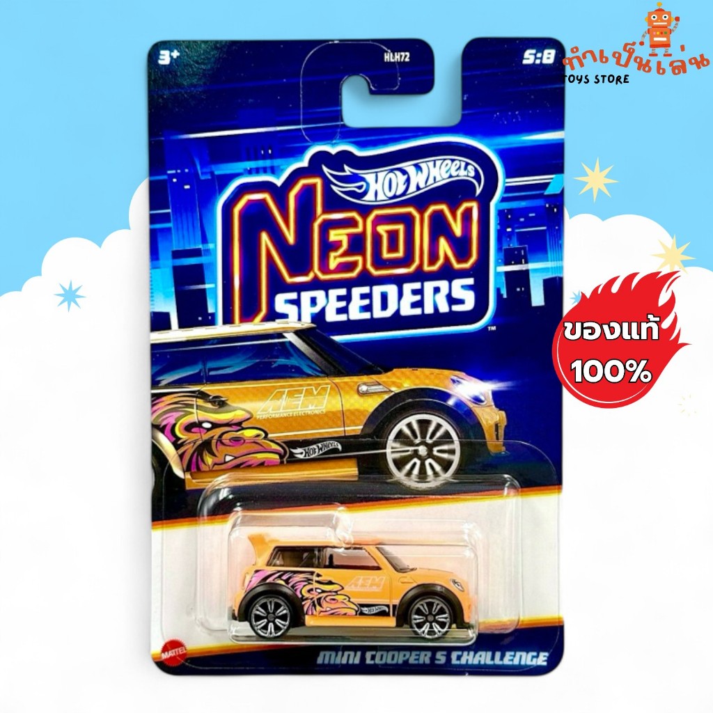 Hot Wheels - MINI COOPER S Neon Speeders สเกล 1/64