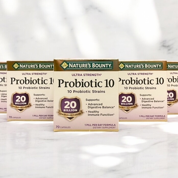 🔥🔥Exp.12/2026 (70 เม็ด) Nature's Bounty Ultra Strength Probiotic 10, 70 Capsules