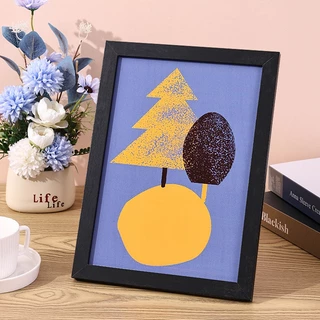 【จัดส่งจากกรุงเทพฯ】กรอบรูปสีขาว 5*7นิ้ว กรอบรูป กรอบไม้สนกรอบรูปลายไม้ขนาด กรอบจัมโบ้ กรอบสีบีช