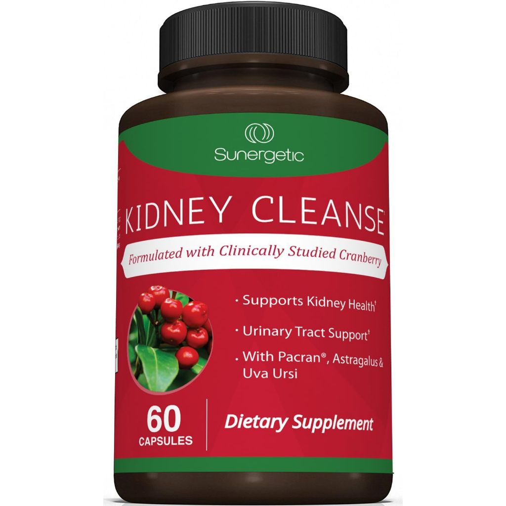 Premium Kidney Cleanse Supplement – Powerful Kidney Support Formula with Cranberry Extract Helps Sup