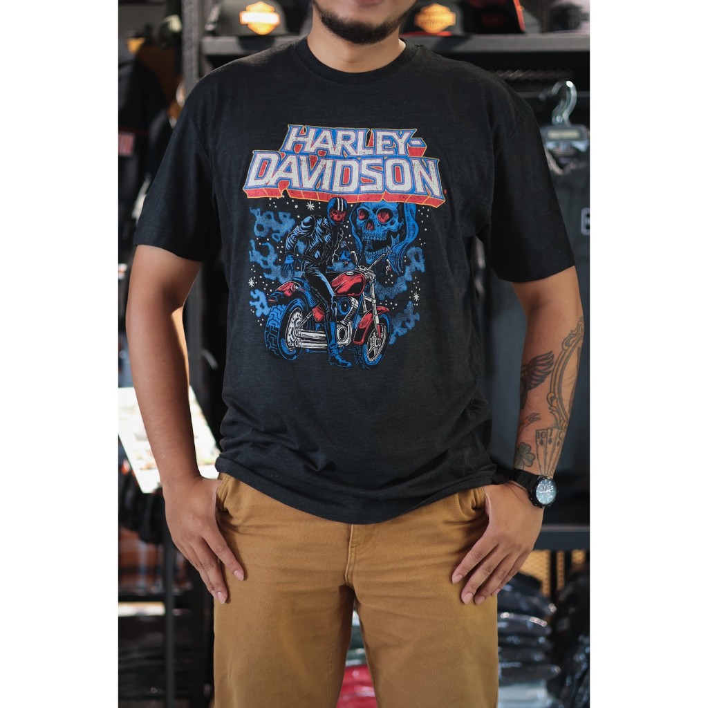 เสื้อยืดลิขสิทธิ์แท้ HARLEY-DAVIDSON OF UBON RATCHATHANI - SKELETOR
