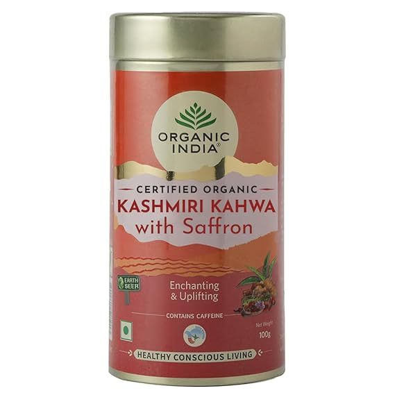 Organic India Kashmiri Kahwa with Saffron | ชาคะวะห์ ผสมหญ้าฝรั่น | 100 g