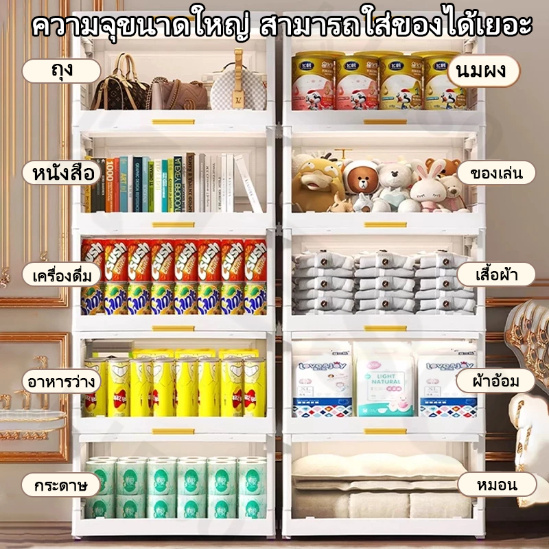 ตู้เก็บของ กล่องเก็บของอเนกประสงค์ ตู้ลิ้นชักพลาสติก ลิ้นชักเก็บของ กล่องเก็บของพลาสติก 3/4/5/6 ชั้น ลิ้นชักเก็บขอ - รูปที่ 6