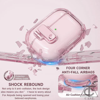 เคส AirPods แบบใสสำหรับ AirPods 4 1/2/3/Pro พร้อมพวงกุญแจ หูฟังไร้สายกันกระแทก สีใสมาการอง เคส AirPods Pro2 ป้องกันการตก