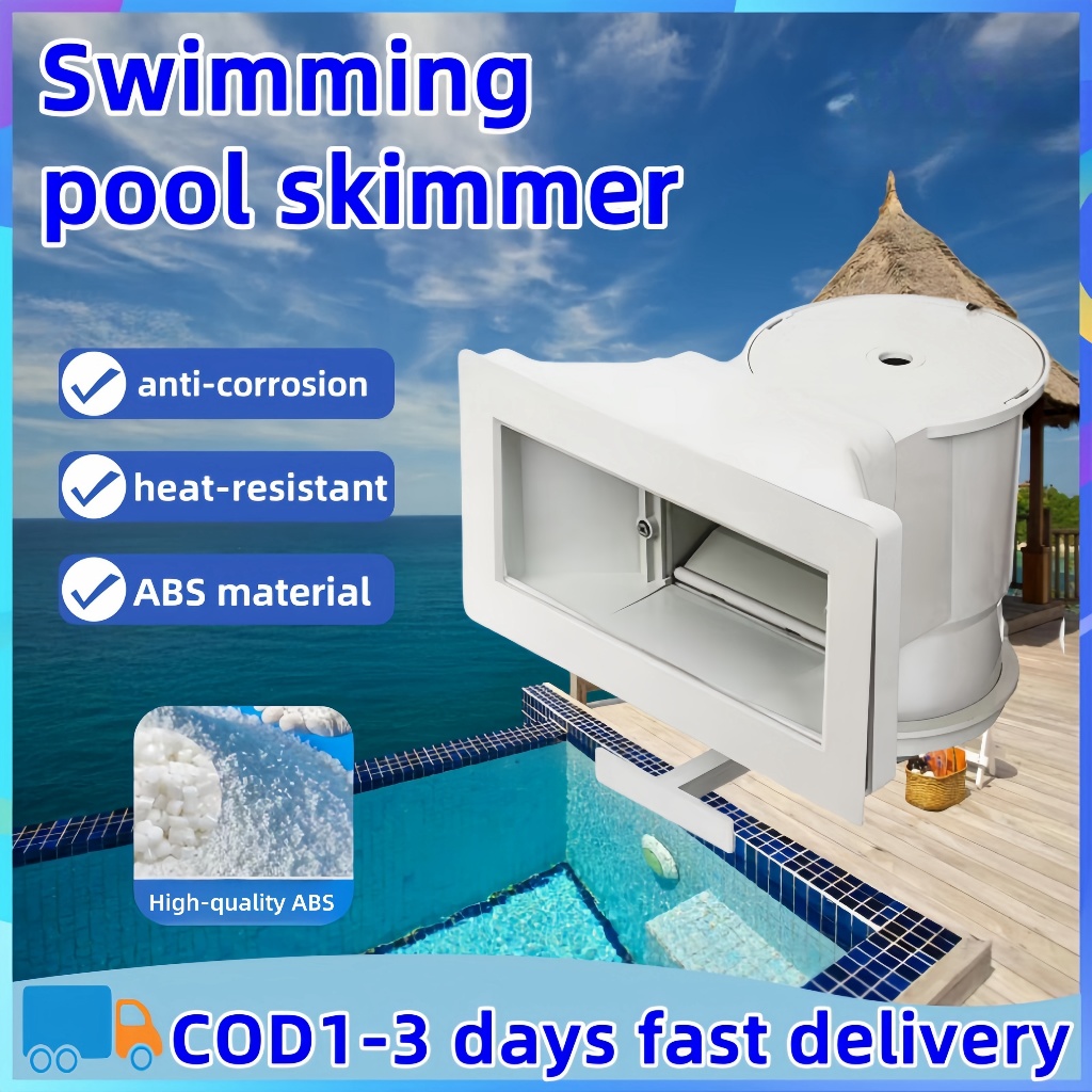 สกิมเมอร์ผนังสระว่ายน้ำขนาด 12.5 ลิตรพร้อมตัวกรองแบบปากกว้างมาตรฐานจาก Emaux