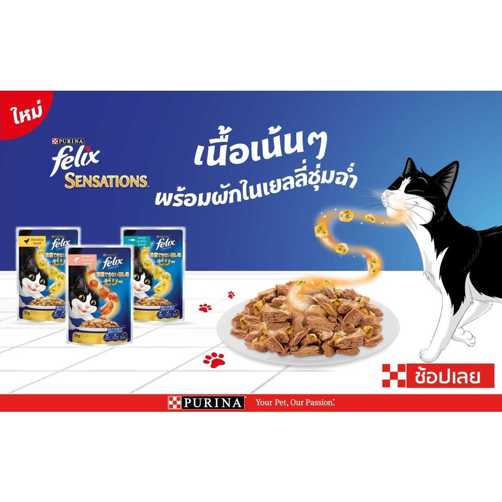 Felix อาหารเปียกแมว ทุกรส 85g. 1ลัง (24ซอง) รูปที่ 6