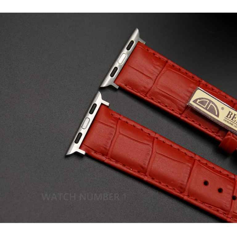 สายหนังแท้ แบรนด์ BERNARD E546 สำหรับ  Apple Watch  จากประเทศอีตาลี เย็บด้ายรอบ แข็งแรง ทนทาน ราคา ถูกที่สุด ดีลบีเคเค แกลเลอรีภาพที่ 2