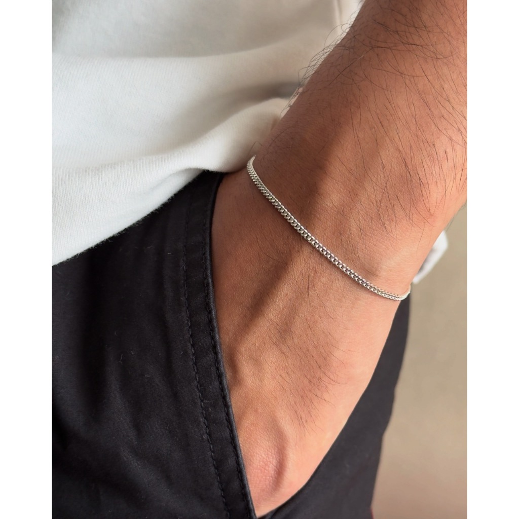 Marbella.bkk กำไลข้อมือ สร้อยข้อมือ แบบโซ่ เงินแท้ รุ่น Eric Bracelet