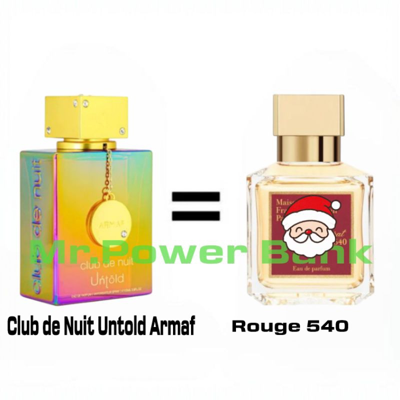 Armaf Club de Nuit Untold (โคลนกลิ่นRouge 540)2ML. 5ML. 10ML.น้ำหอมขนาดทดลองแท้100%