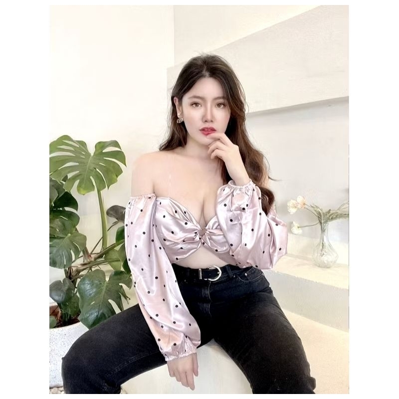 เสื้อครอปสุดเฟี้ยส#lalamer#sexy#เสื้อครอป