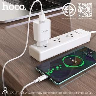ชุดชาร์จมือถือ HOCO DC19T หัวชาร์จ+สาย Fast Charger Set สำหรับ Micro/Type-C/iOS จ่ายไฟสูงสุด 22.5W