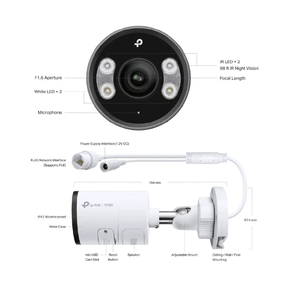 🛵มีส่งด่วน💨 TP-Link VIGI INSIGHT S385 2.8MM 8MP Bullet  Network Camera กล้องวงจรปิด รับประกัน 3 ปี