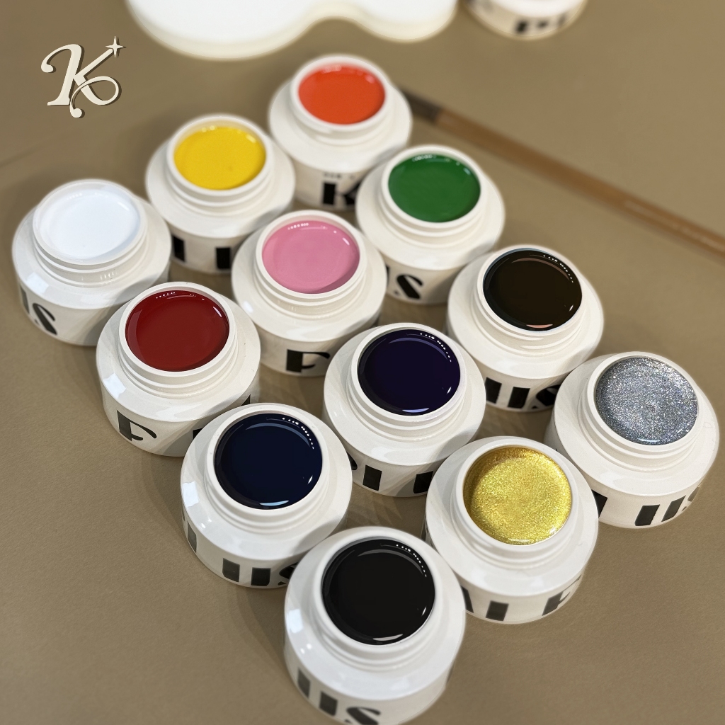 Kale Plus 12สี รุ่นใหม่สีเจลเพ้นท์เล็บกระปุก สีเจลตลับ สีเพ้นท์เล็บสีทึบ เหมาะกับร้านทำเล็บ เพ้นท์เส้นคมชัด มีให้เลือก