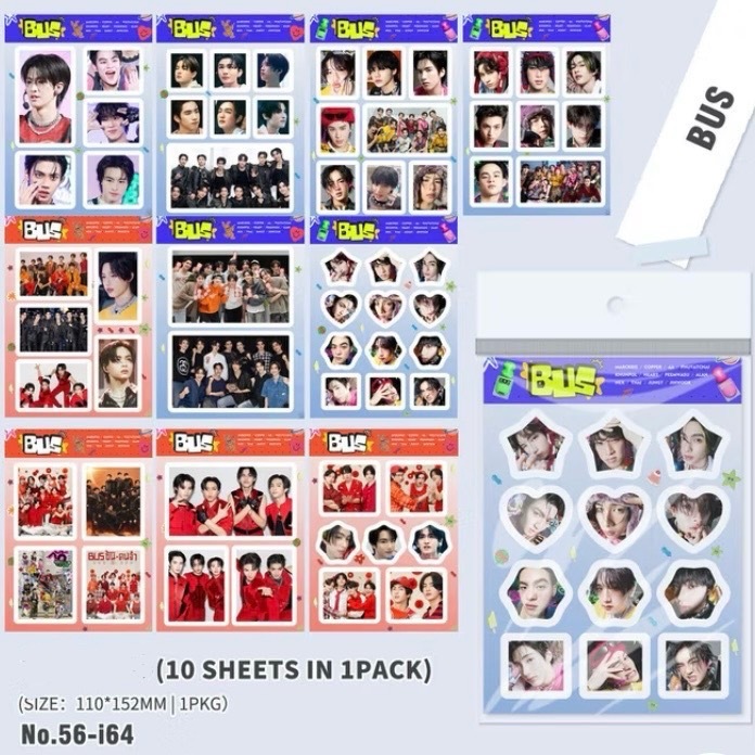 สติกเกอร์ 10 แผ่น 4EVE Love Sick BUS เพราะคุณ I Shine สติกเกอร์ตกแต่ง Idol ของสะสม
