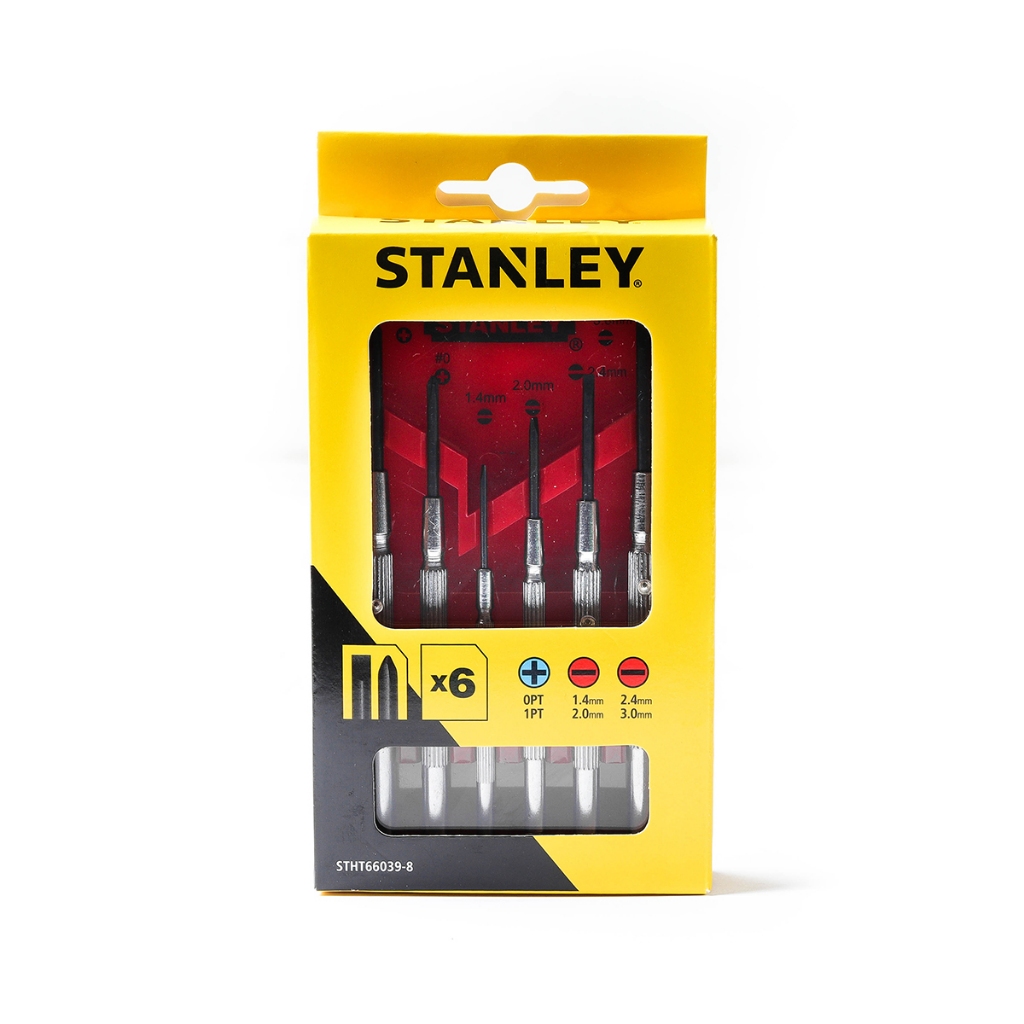 STANLEY : ชุดไขควงเหล็กขนาดเล็ก 6 ชิ้น : STHT66039-8 / ของแท้