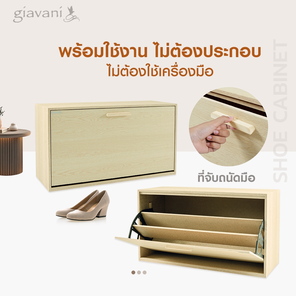 SL 🚚ส่งจากไทย🚚 ไม่ต้องประกอบ ตู้รองเท้า Multi-Layer รุ่น Trendy 3L GV10143