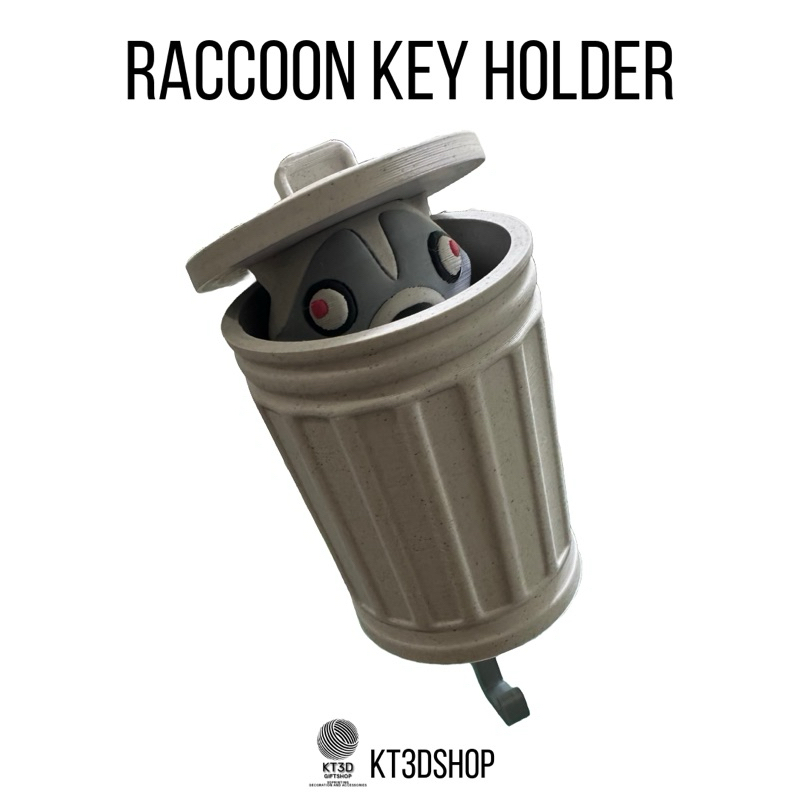 ที่แขวนกุญแจ Raccoon Key Holder (3DPrint)