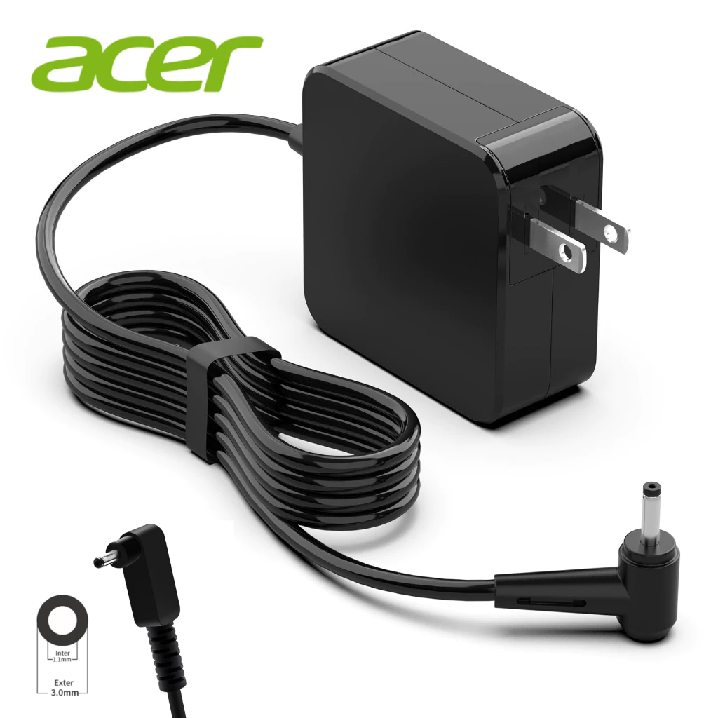 อะแดปเตอร์โน๊ตบุ๊ค Acer 19V3.42A(65W)หัวขนาด3.0x1.1mm Swift3 Aspire5 A315 A314 Switch SF314Laptop Power Notebook Adapter