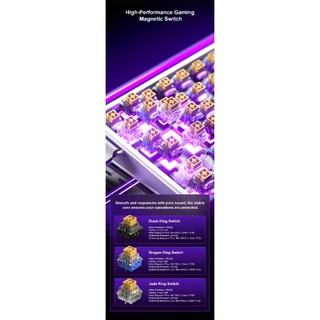 คีย์บอร์ด HE - AULA HERO84HE - Rapid Trigger Wired Keyboard Magnetic Switch คีย์ไทย / คีย์อังกฤษ รับประกัน 2 ปี