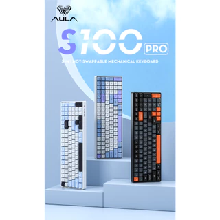 คีย์บอร์ดไร้สาย - AULA S100 / S100Pro - Wired/Wireless Mechanical Keyboard คีย์ไทย รับประกัน 2 ปี