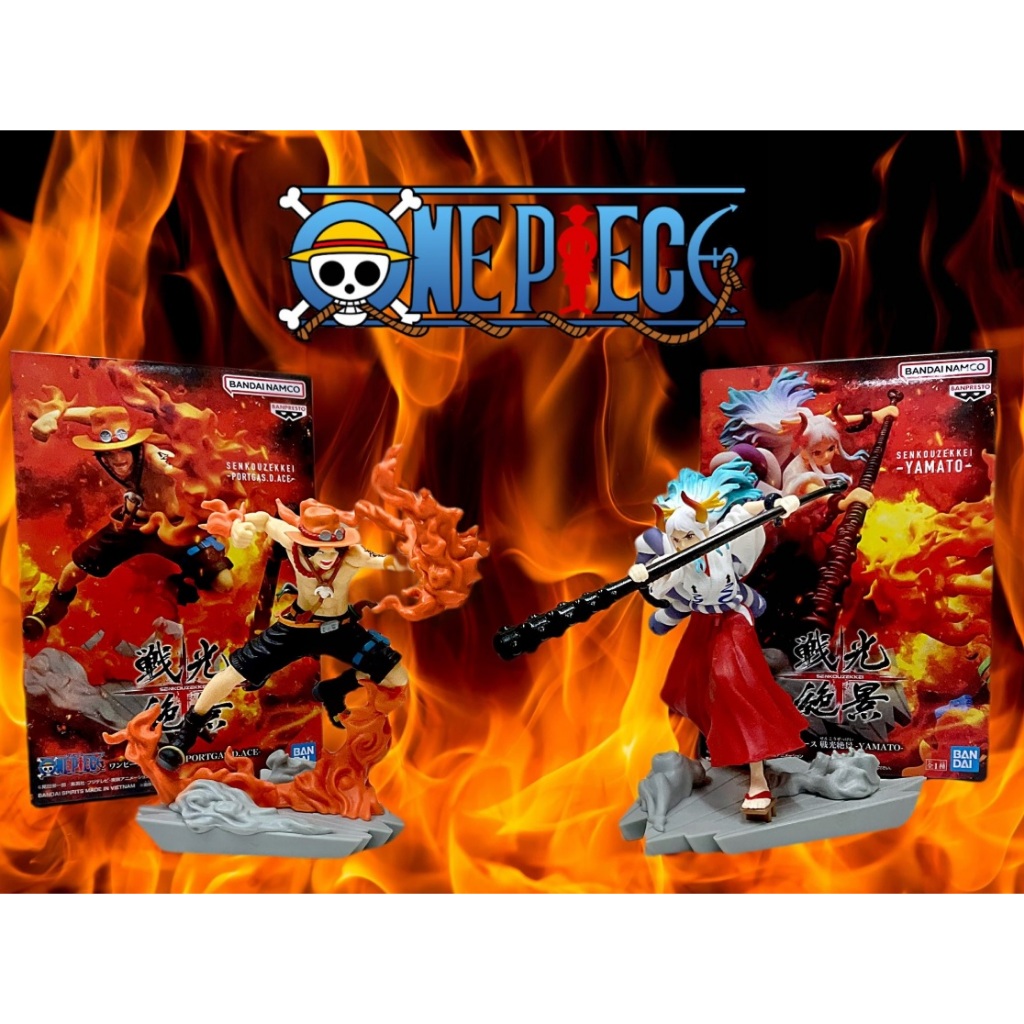 แท้/ญี่ปุ่น🇯🇵 ONE PIECE SENKOZEKKEI YAMATO PORTGAS.D.ACE Banpresto Figure วันพีช ฟิกเกอร์ ยามาโตะ พอร์ทกัส ดี. เอส