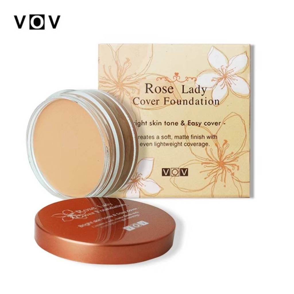 ครีมรองพื้นVOVROSE LADY COVER FOUNDATION BRIGHT SKIN TONE & EASY COVER วีโอวี โรส เลดี้ รองพื้นเนื้อครีม ปกปิดเนียน