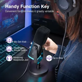 FIFINE AM8 RGB ไมค์ Dynamic XLR/USB สำหรับพอดแคสต์ ไลฟ์สด เสียงคม ประกันศูนย์ไทย 1 ปี [ส่งด่วนกรุงเทพฯ]