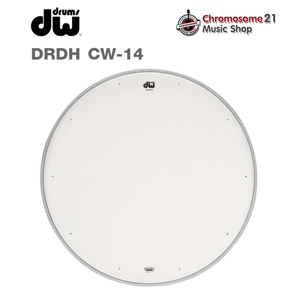 หนังสแนร์ DW DRDHCW-14 ขนาด14นิ้ว ขาวสาก ชั้นเดียว เคลือบ Single Ply Coated Snare Batter Head