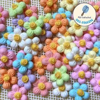 น้ำตาลปั้นฟองดอง 🌼ดอกไม้เกสรขด 25ชิ้น🌼 สำหรับตกแต่งหน้าเค้ก …