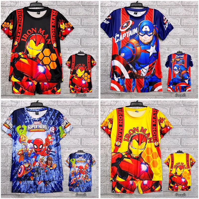 ชุดเด็ก ชุดเด็กพิมพ์ลายทั้งตัวเสื้อ+กางเกง ใส่ได้ทั้ง ดช/ดญ ผ้าไมโครผ้ามันใส่สบาย
