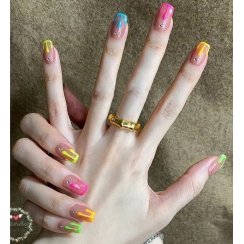 เล็บปลอมสีเจลแท้100% สีซัมเมอร์ มีทุกไซส์