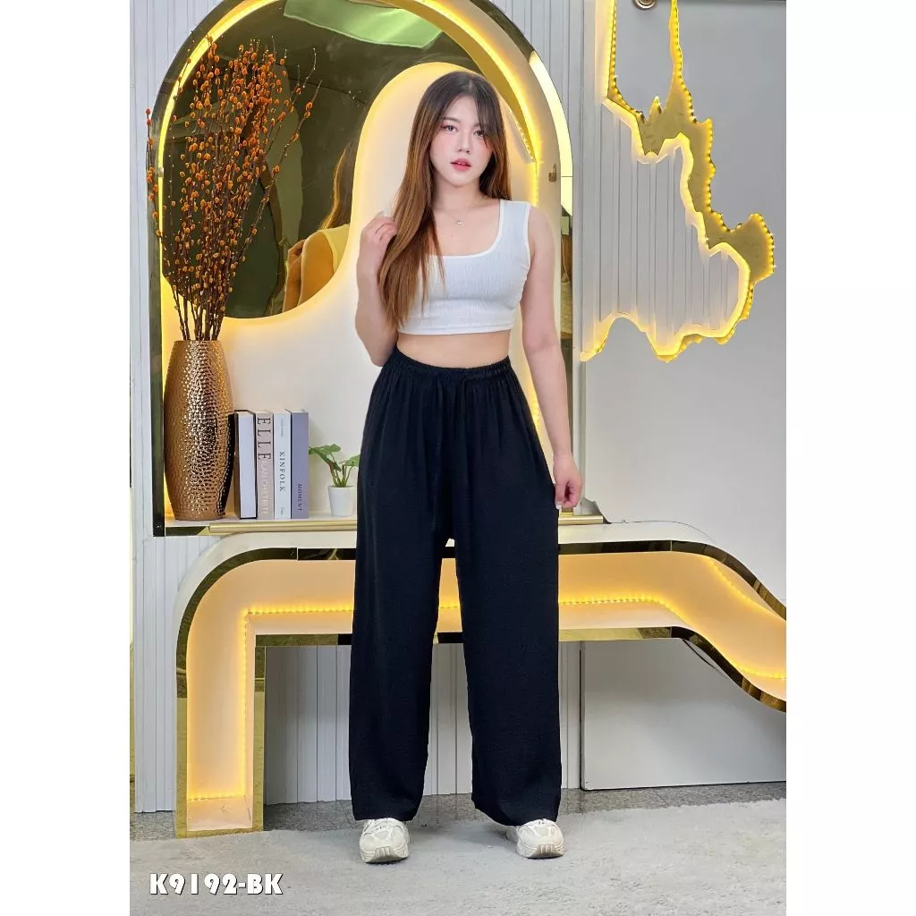 👖COD👖กางเกงขายาว กางเกงลำลอง แบบหลวม มีหลายสีให้เลือก ผ้านุ่ม ระบายอากาศได้ดี สวมใส่สบาย เป็นรุ่นใหม่ที่เพิ่งวางจำหน่าย - รูปที่ 4