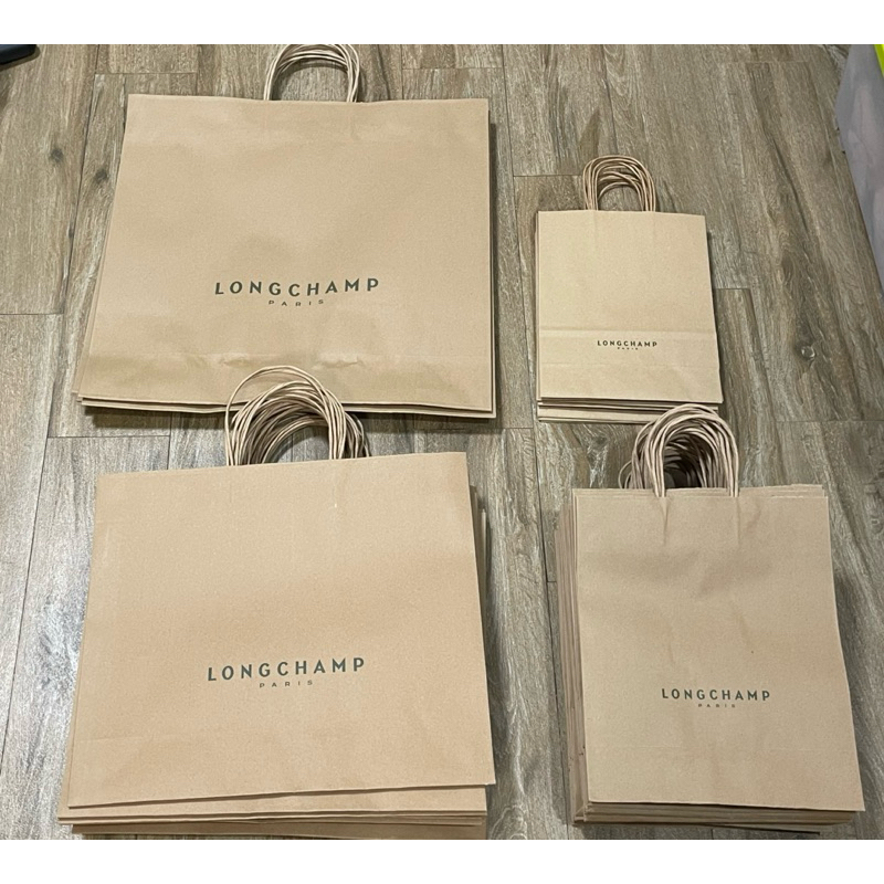 พร้อมส่ง‼️ ถุงกระดาษ longchamp แท้ สีน้ำตาล
