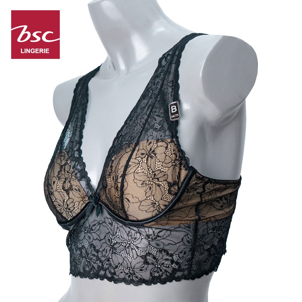 BSC เสื้อชั้นในแบบครึ่งตัวแบรนด์ดังเสริมโครง 3/4 คัพ ลูไม้ปักทั้งตัว  IN TO OUT รุ่น BB4398 - รูปที่ 5