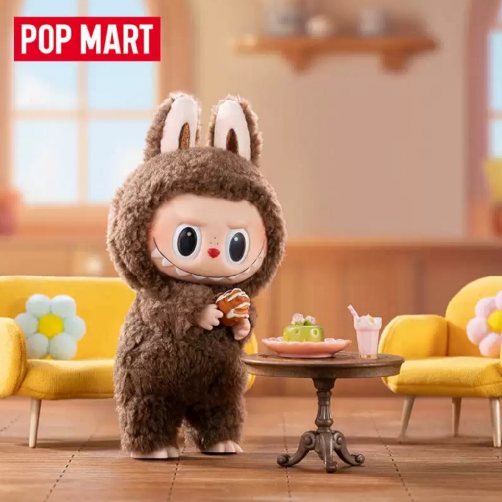 POPMART 100% พร้อมส่ง ของแท้ ฟิกเกอร์ Labubu V1V2V3 Heart Macaro Series blindbox ของขวัญวันเกิด