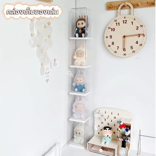 กล่องใส่โมเดล กล่องใส่ตุ๊กตา กล่องใส่ art toy พลาสติกอย่างดี ประหยัดพื้นที่ กล่องอะคริลิค กันฝุ่นวางซ้อนกันได้