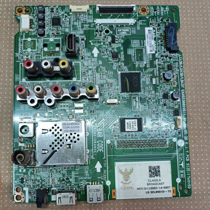 เมนบอร์ดทีวี LG 32 นิ้วรุ่นLG32LB551D-TC(แท้ถอด)