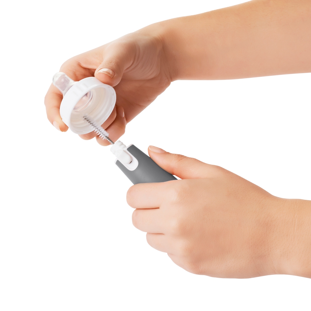 OXO แปรงล้างขวดนม แบบพกพา สีเทา l OXO Tot on-the-go drying rack & bottle brush Gray - รูปที่ 6