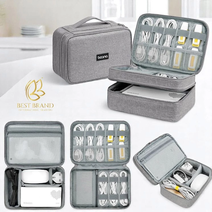 Organizer Bag กระเป๋าจัดเก็บสายชาร์จ แกดเจ็ต และอุปกรณ์ไอที ดีไซน์พรีเมียม ขนาดพกพา กันกระแทก กันน้ำ เหมาะสำหรับเดินทาง