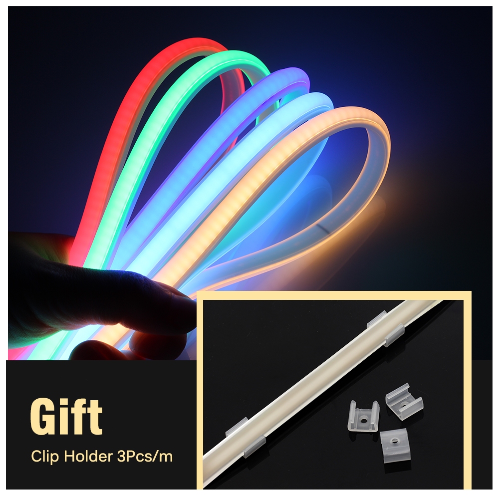 ไฟเส้น COB 220V LED แถบไฟ 9 สี ความหนาแน่นสูง ยืดหยุ่น IP67กันน้ำ ไฟแต่งสวน ไฟติดห้อง เปลี่ยนฟรี พร้อมปลั้ก 288LEDS - รูปที่ 6